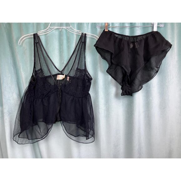 Rare Vintage Victoria's Secret Gold Label Sassy Tank High Cut Short Set